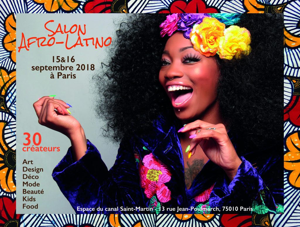 Salon Afro-Latino, flyer, motifs, Caraïbes, waxx, l'Afrique de l'ouest