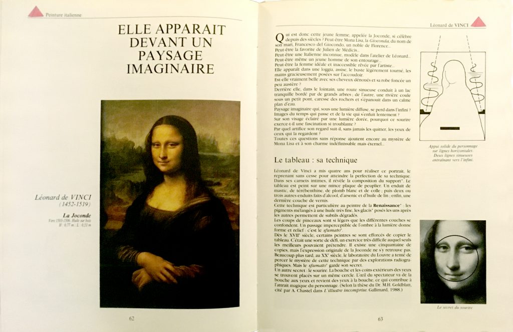 ouvrage, livre art, lecture et décryptage, La Joconde, Mona Lisa, Éditions Fleurus, musée du Louvre, inauguration, aile Richelieu, aile Denon, pédagogique, décryptage, tableaux, déambulation