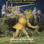 Affiche, création, photos, fond étoilé, BNF, roi Arthur, légende, images, château de Pierrefonds