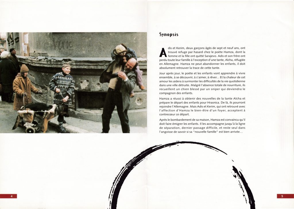 Dossier de presse français, auteur, film, guerre, drame, conflit yougoslave, Yougoslavie, réalisateur, Ademir Kenović, The perfect circle, le cercle parfait, film franco yougoslave, 1995, distributeur, Les films du Losange