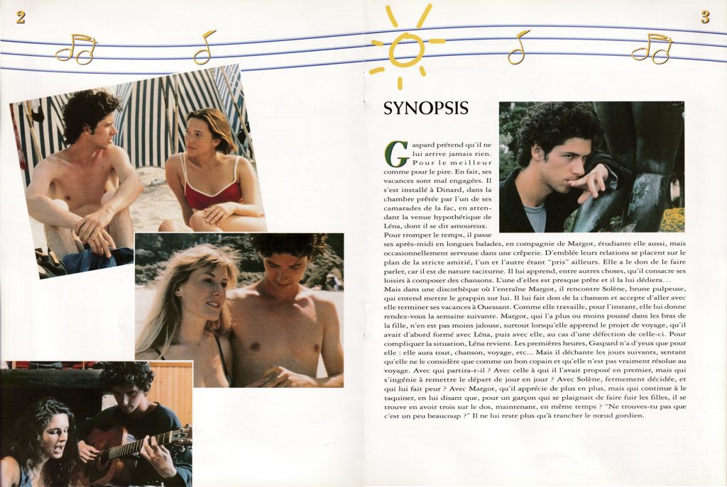 dossier de presse, synopsys, film, Éric Rohmer, Conte d’été, film France, distributeur, Les films du Losange, 1995